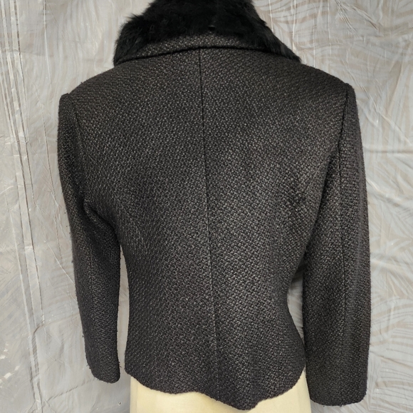 Mur Mur - Black Fur Trimmed Jacket - Size M - Picture 3 of 5